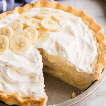 banana cream pie piece missing